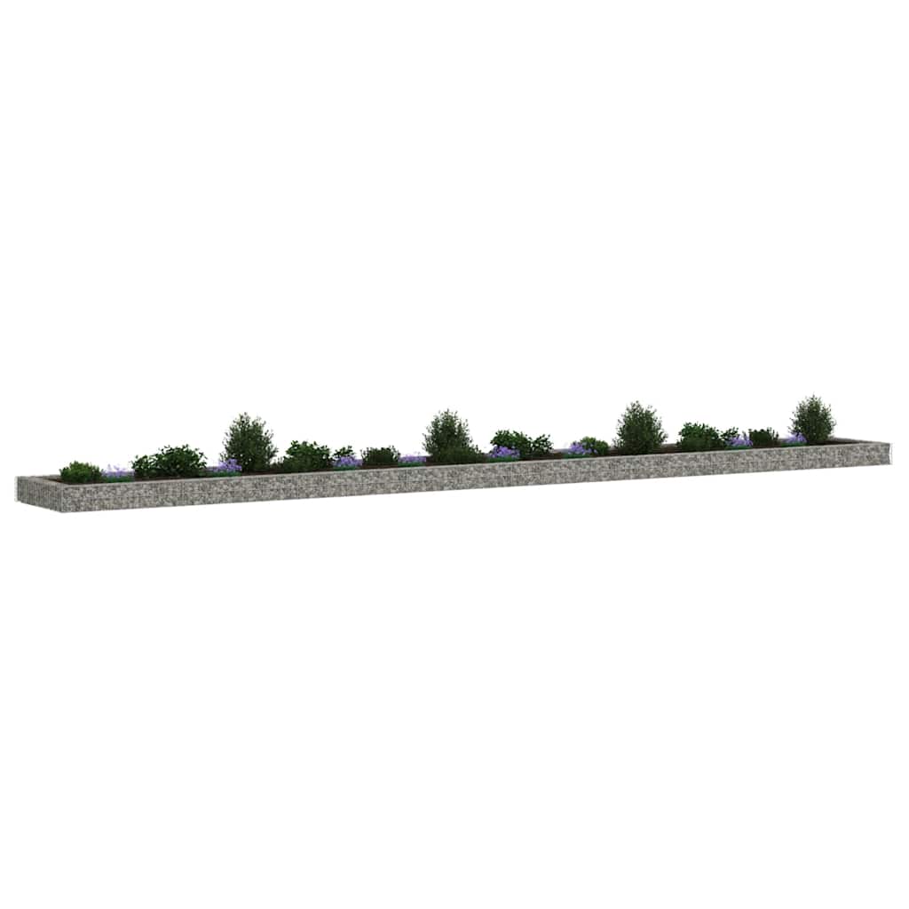 Gabionska povišena gredica od pocinčanog čelika 800x100x20 cm