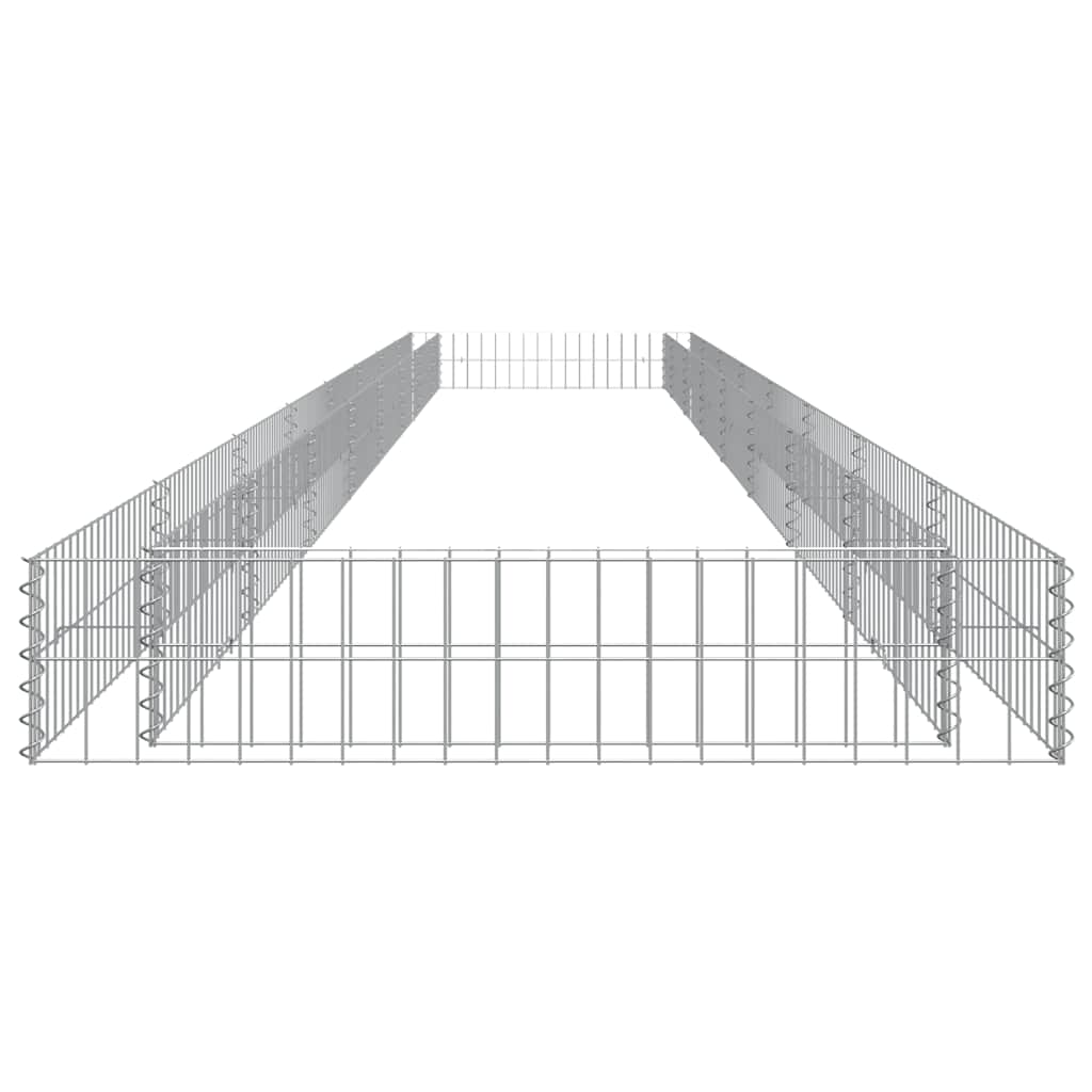 Gabionska povišena gredica od pocinčanog čelika 800x100x20 cm