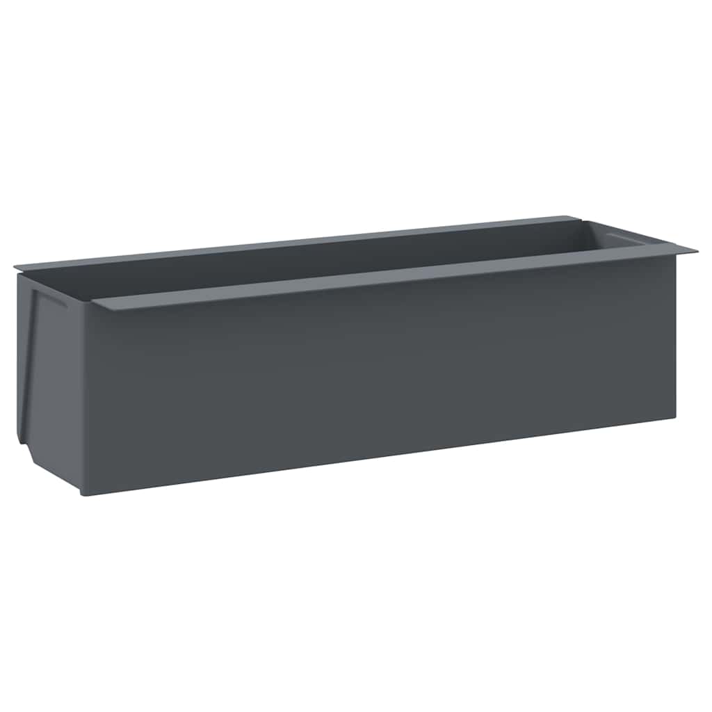 Kutije za cvijeće za euro palete 12 kom sive 36x13,5x9,5 cm PP