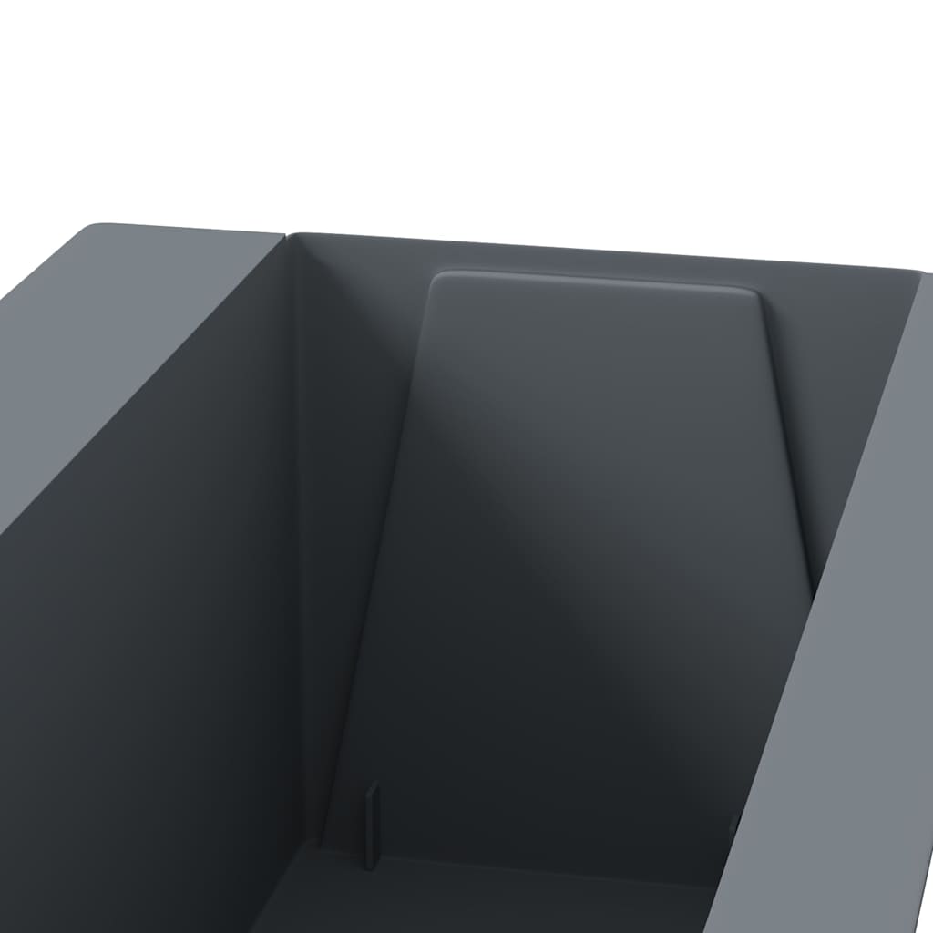 Kutije za cvijeće za euro palete 12 kom sive 36x13,5x9,5 cm PP