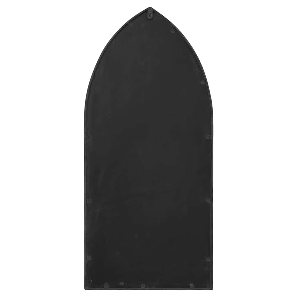 Vrtno ogledalo crno 100 x 45 cm željezno za vanjsku upotrebu