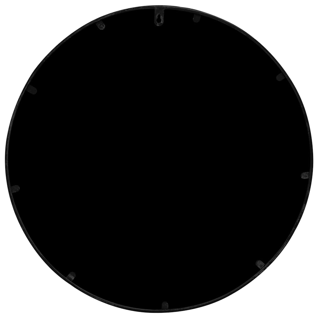 Vrtno ogledalo crno 60 x 3 cm okruglo željezno vanjska upotreba