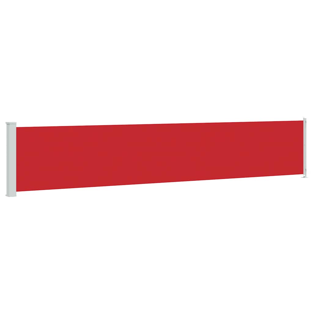 Uvlačiva bočna tenda za terasu 117 x 600 cm crvena