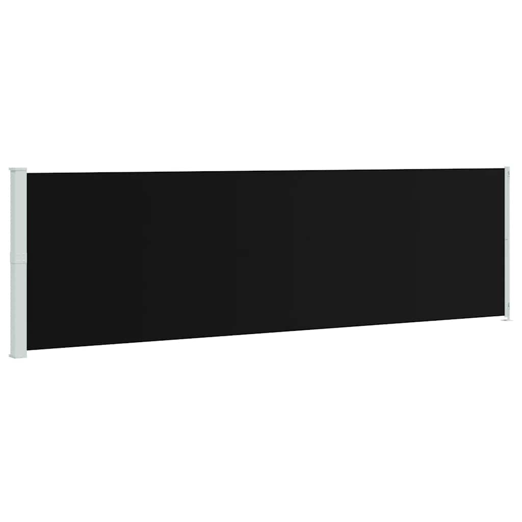 Uvlačiva bočna tenda za terasu 180 x 600 cm crna