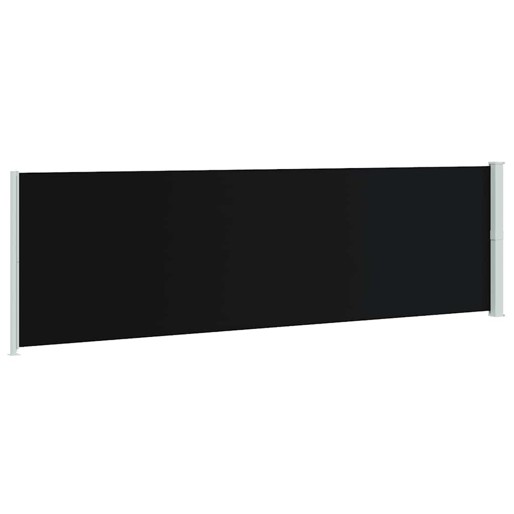 Uvlačiva bočna tenda za terasu 180 x 600 cm crna