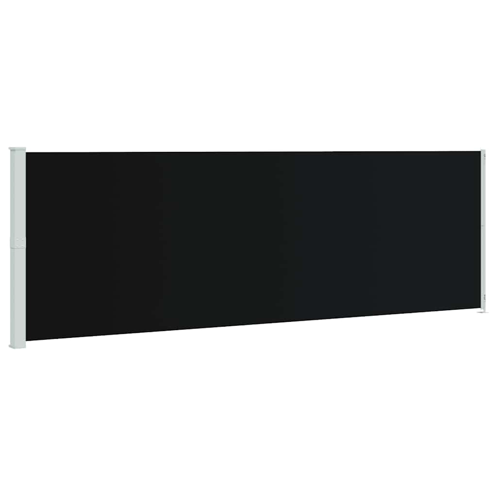Uvlačiva bočna tenda za terasu 200 x 600 cm crna