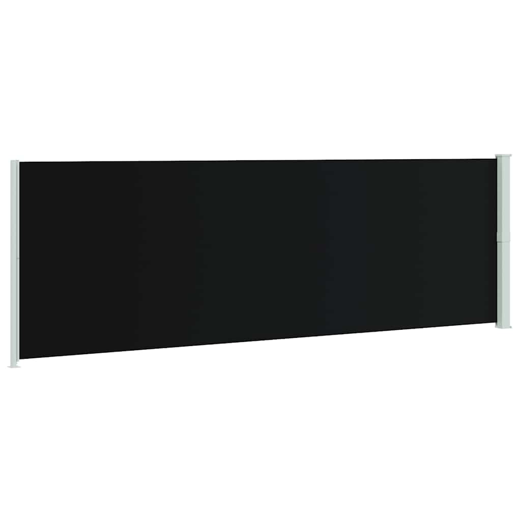 Uvlačiva bočna tenda za terasu 200 x 600 cm crna