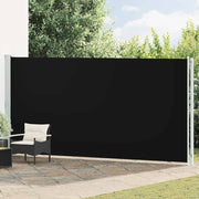 Uvlačiva bočna tenda za terasu 200 x 600 cm crna