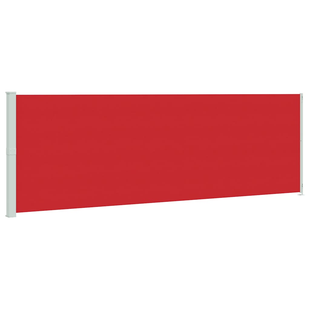 Uvlačiva bočna tenda za terasu 200 x 600 cm crvena