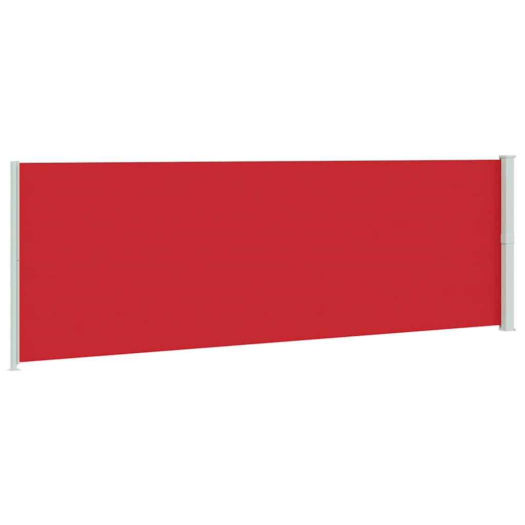 Uvlačiva bočna tenda za terasu 200 x 600 cm crvena