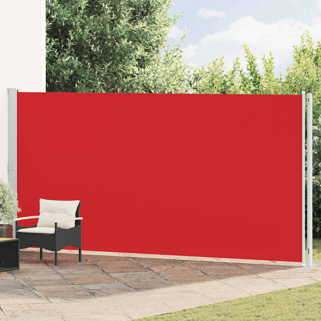 Uvlačiva bočna tenda za terasu 200 x 600 cm crvena