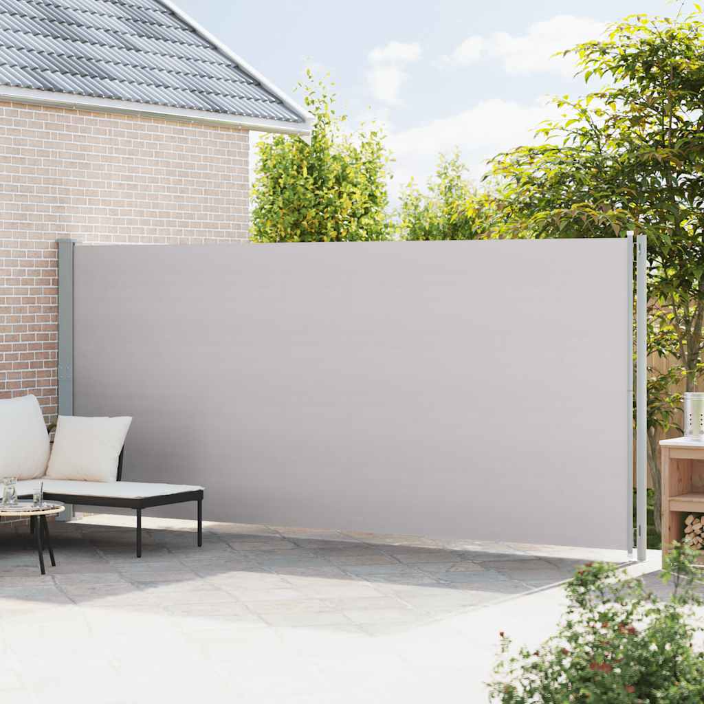 Uvlačiva bočna tenda za terasu 200 x 600 cm siva