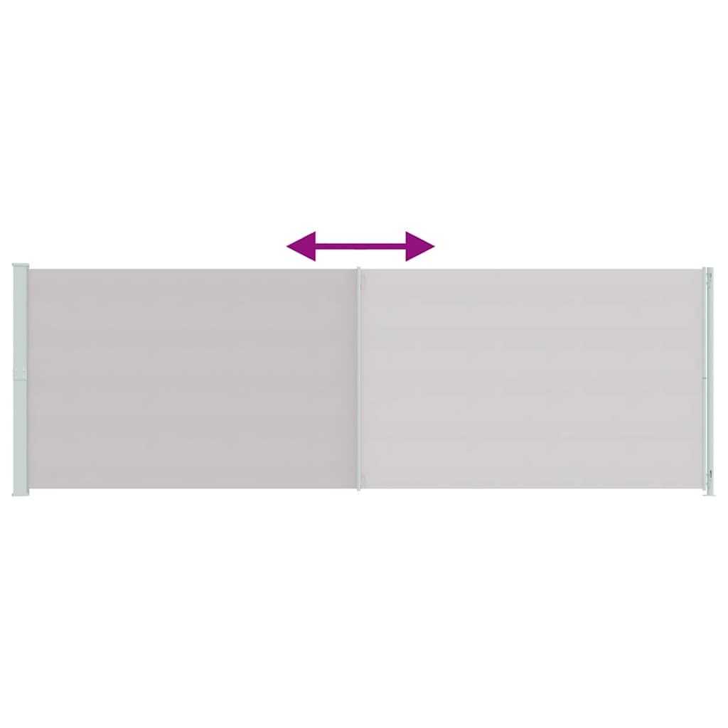 Uvlačiva bočna tenda za terasu 200 x 600 cm siva