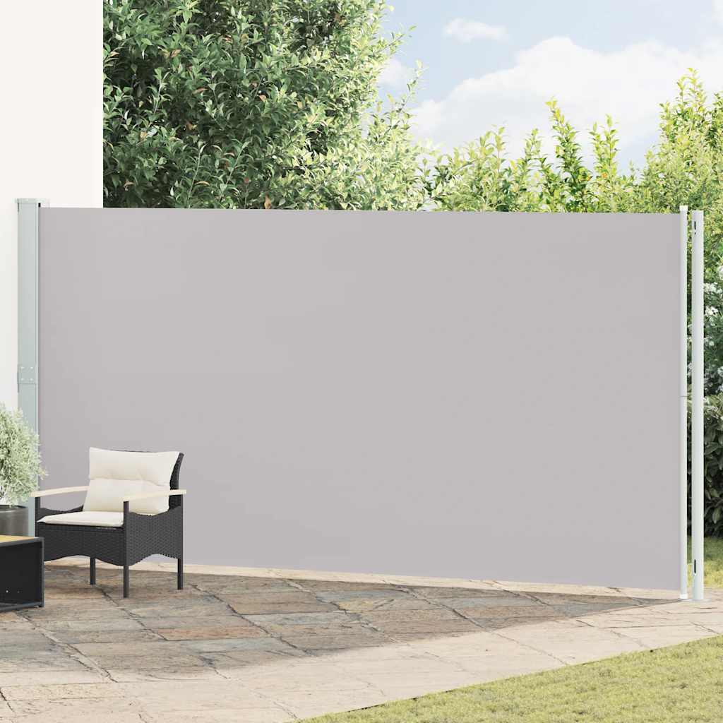 Uvlačiva bočna tenda za terasu 200 x 600 cm siva