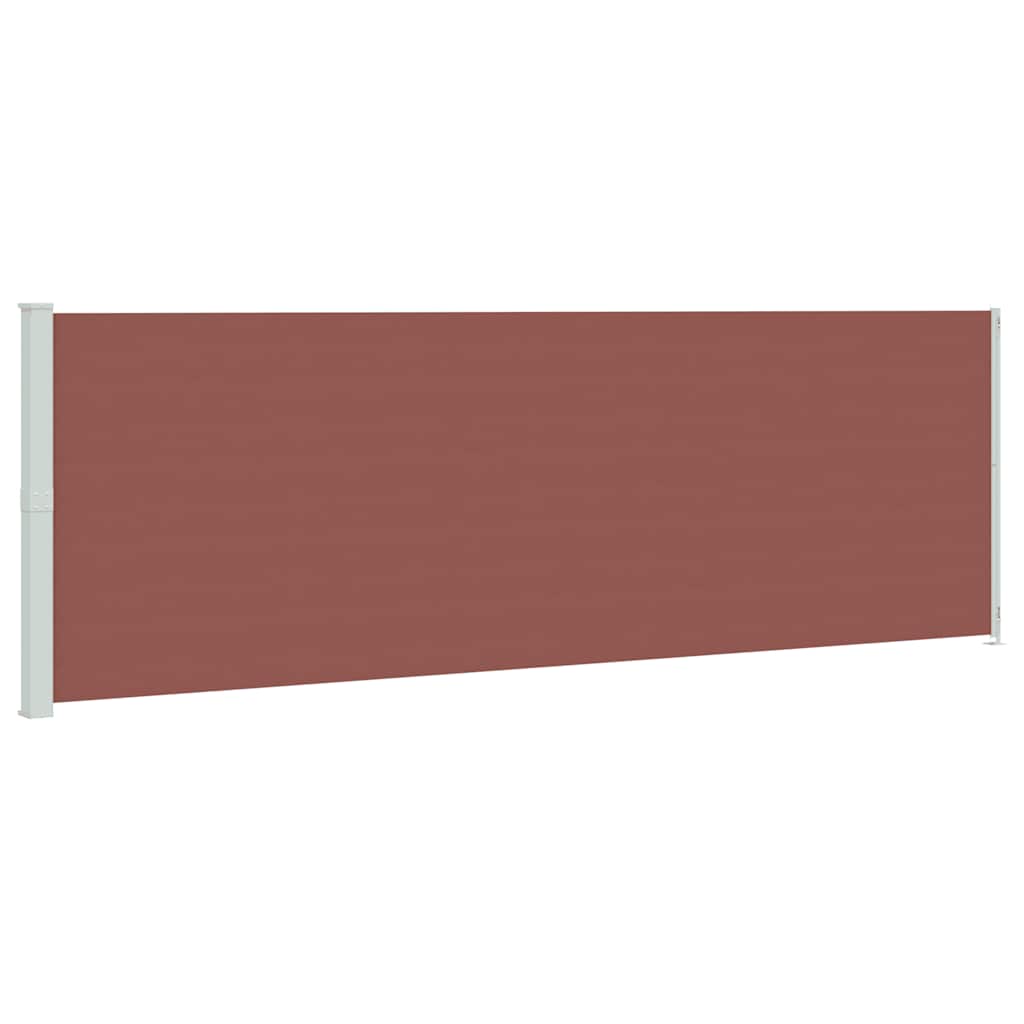 Uvlačiva bočna tenda za terasu 200 x 600 cm smeđa