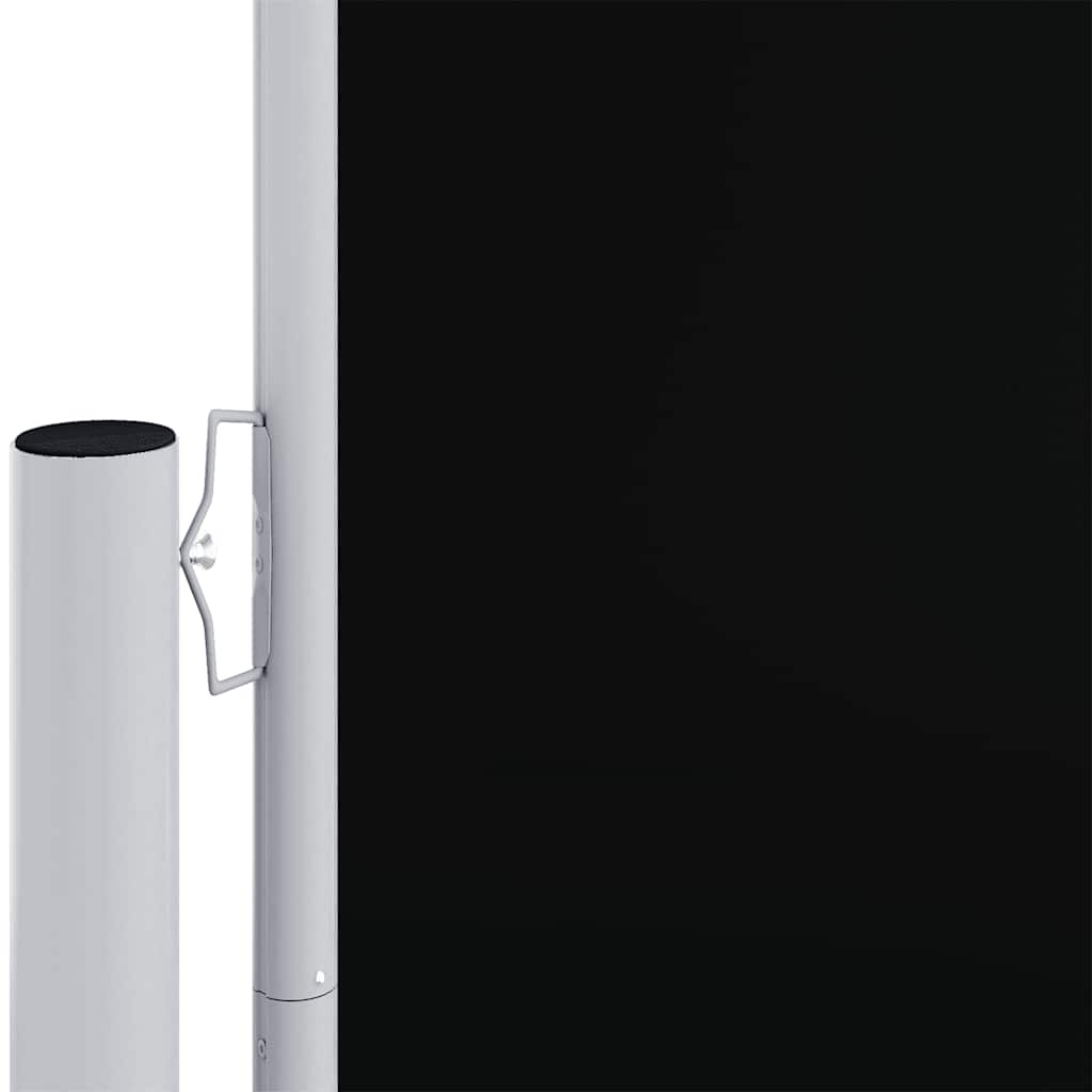 Uvlačiva bočna tenda crna 180 x 600 cm