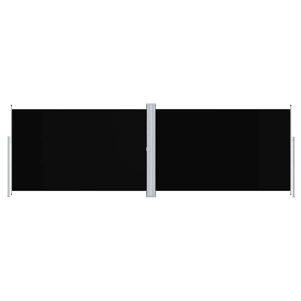 Uvlačiva bočna tenda crna 200 x 600 cm