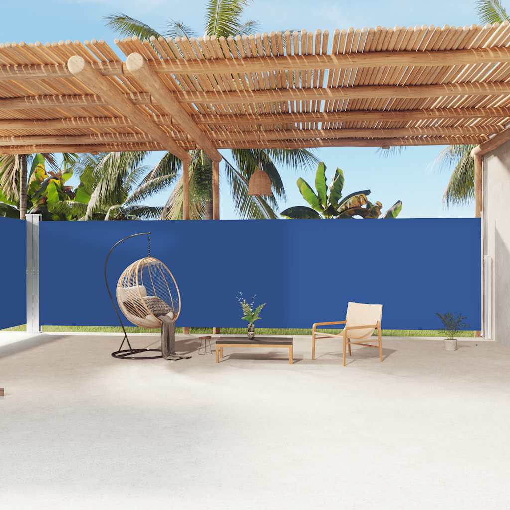 Uvlačiva bočna tenda plava 200 x 1200 cm