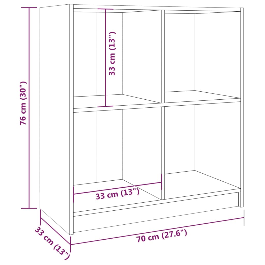 Komoda bijela 70x33x76 cm od masivne borovine