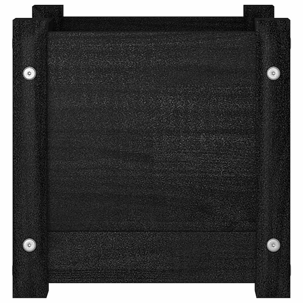 Vrtna sadilica crna 31 x 31 x 31 cm od masivne borovine