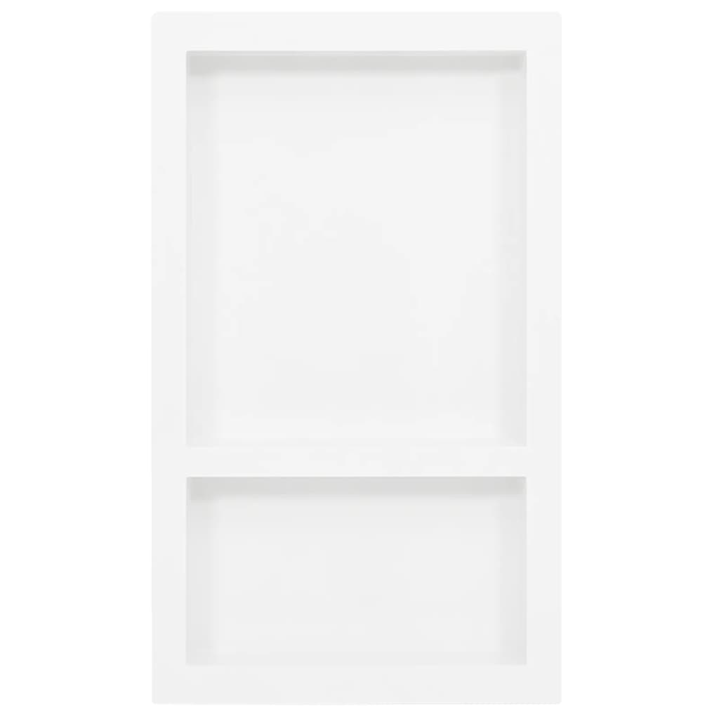 Niša za tuš s 2 odjeljka bijela visokog sjaja 41 x 69 x 9 cm
