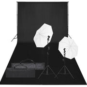 Fotografska studijska oprema sa setom svjetala i pozadinom