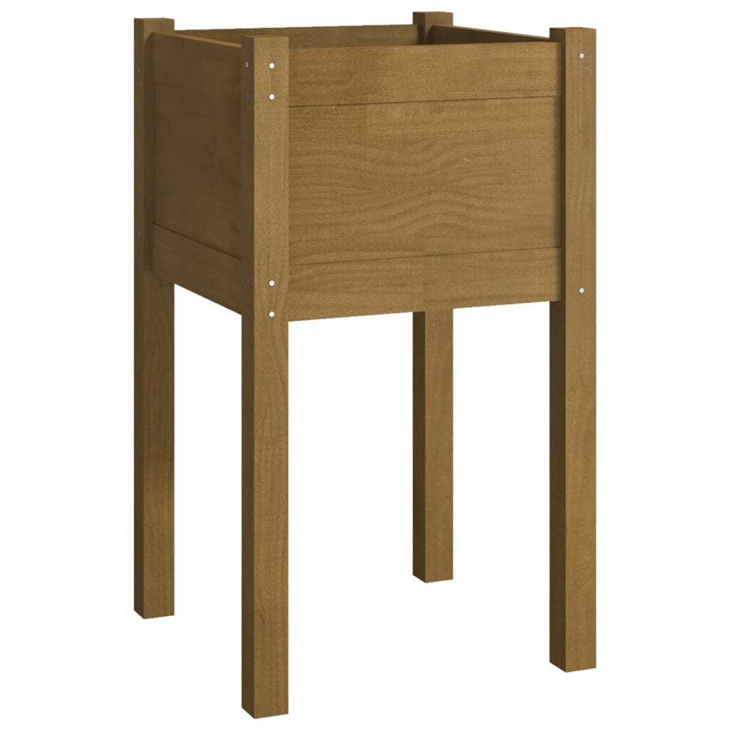 Vrtne sadilice 2 kom boja meda 40x40x70 cm od masivne borovine