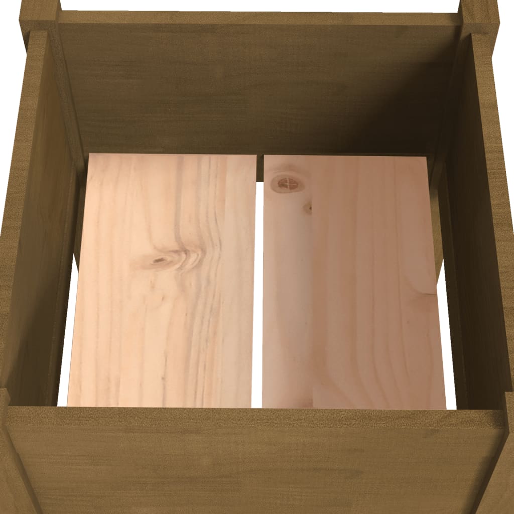 Vrtne sadilice 2 kom boja meda 40x40x70 cm od masivne borovine