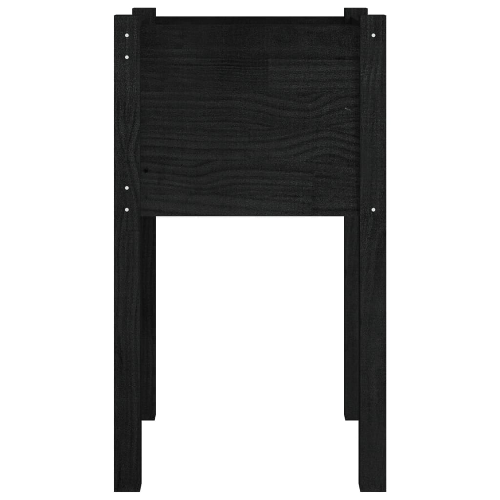 Vrtna sadilica crna 40 x 40 x 70 cm od masivne borovine