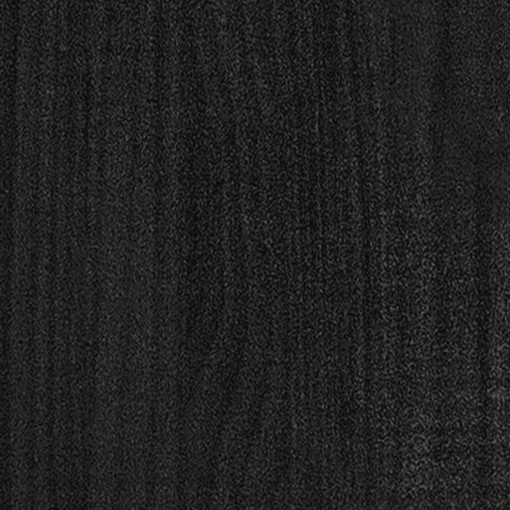 Vrtne sadilice 2 kom crne 70 x 70 x 70 cm od masivne borovine