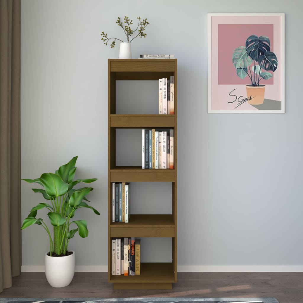 Ormarić za knjige / pregrada boja meda 40x35x135 cm od borovine