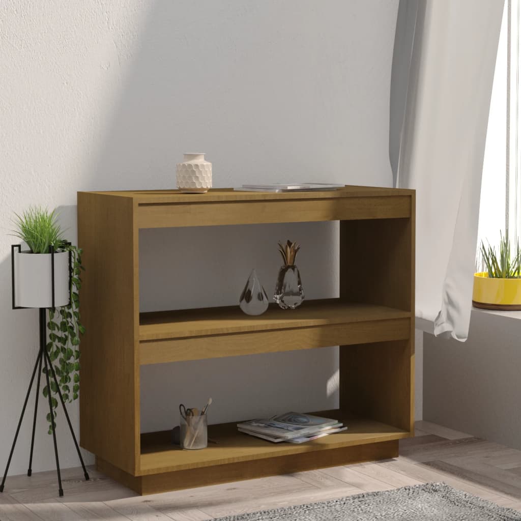 Ormarić za knjige boja meda 80x35x71 cm od masivne borovine