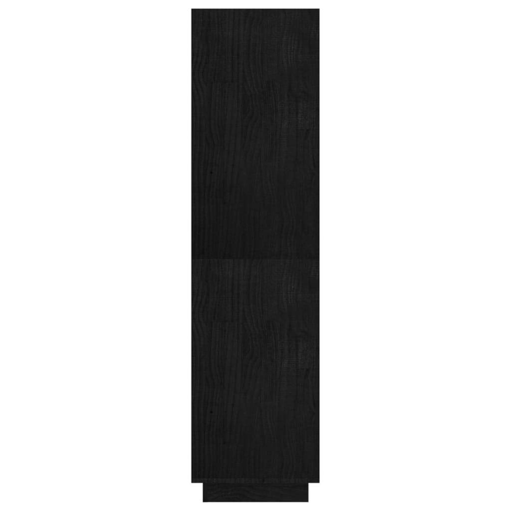Ormarić za knjige / sobna pregrada crni 80x35x135 cm borovina