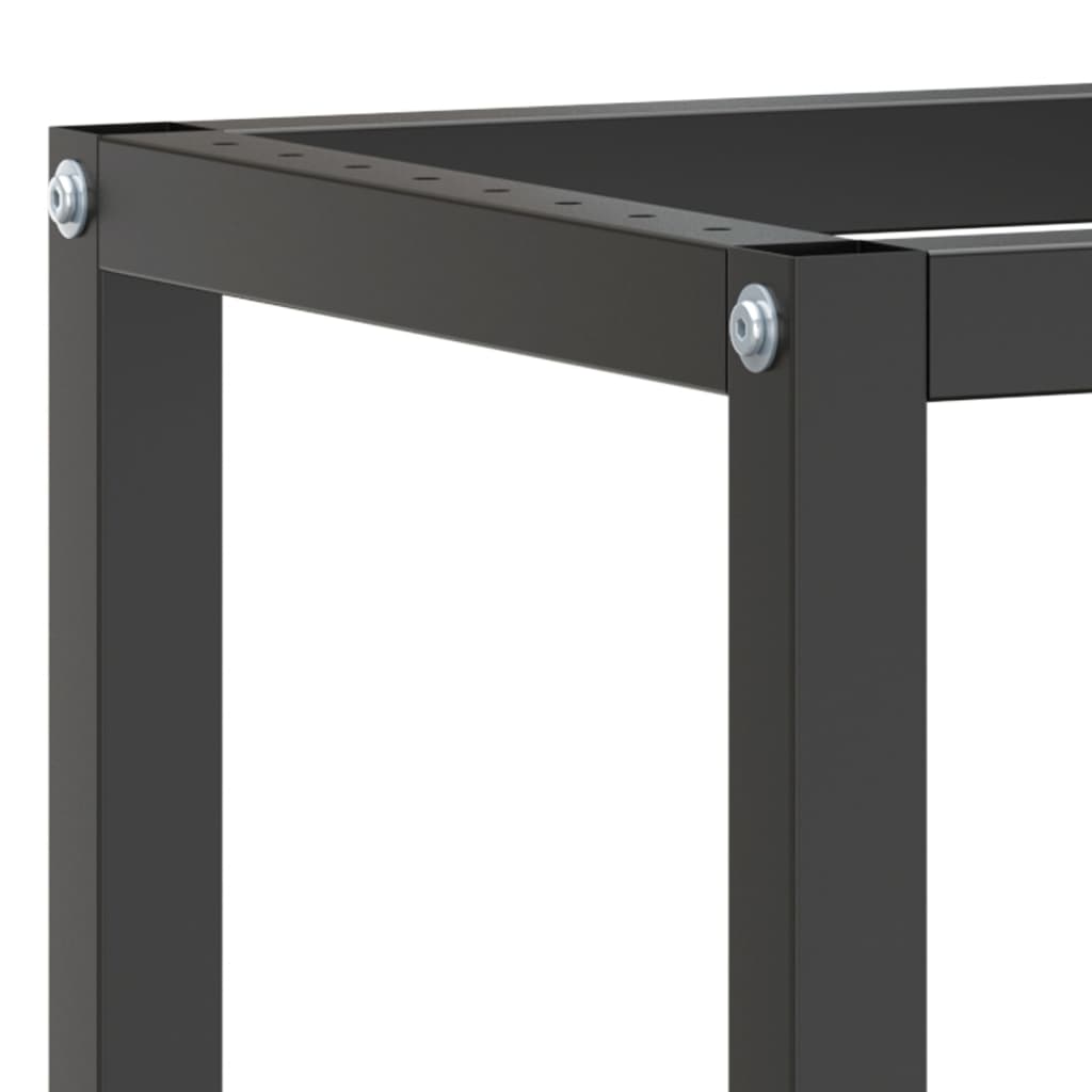 Okvir za radni stol mat crni i mat crveni 70x50x79 cm metalni