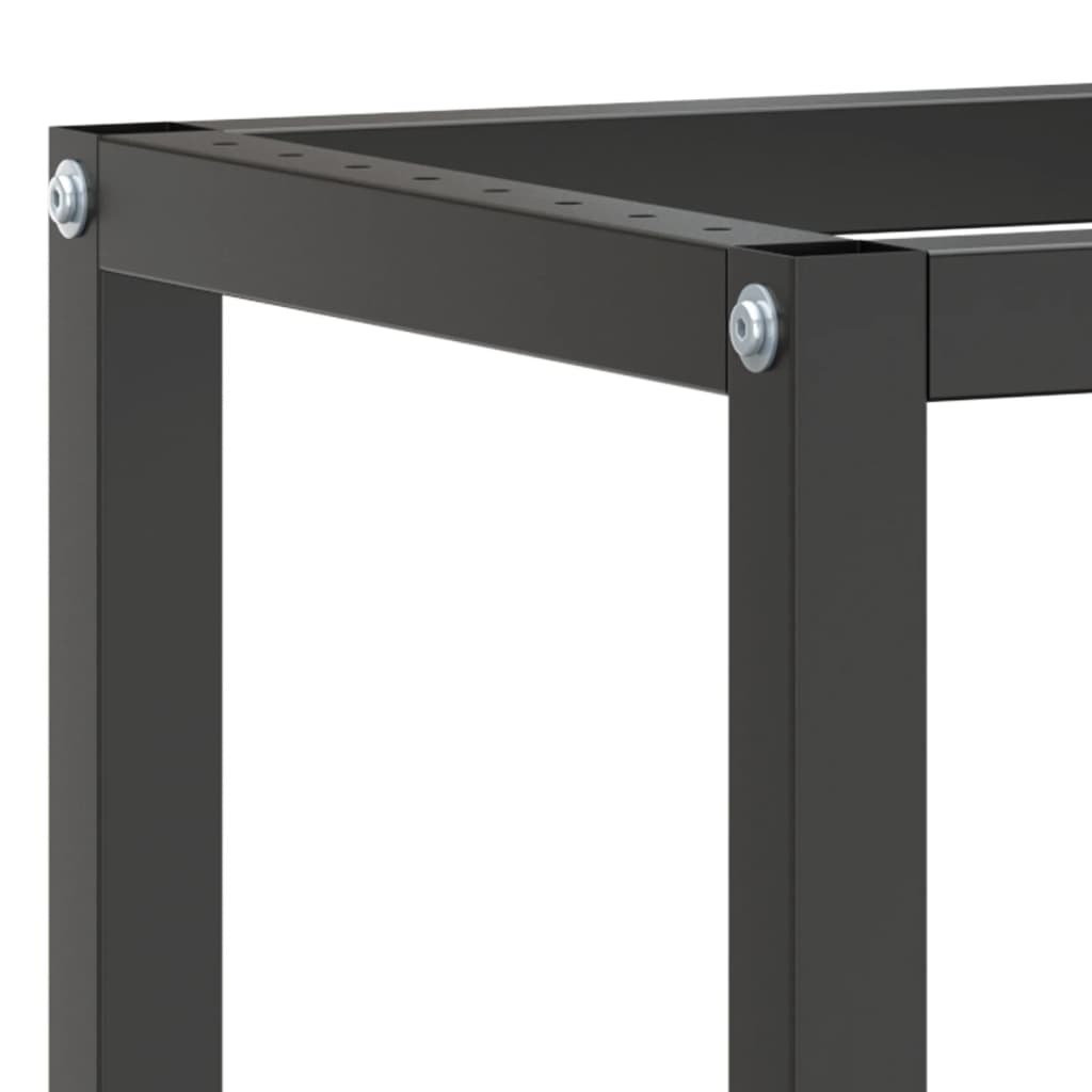Okvir za radni stol mat crni i mat crveni 140x50x79 cm metalni