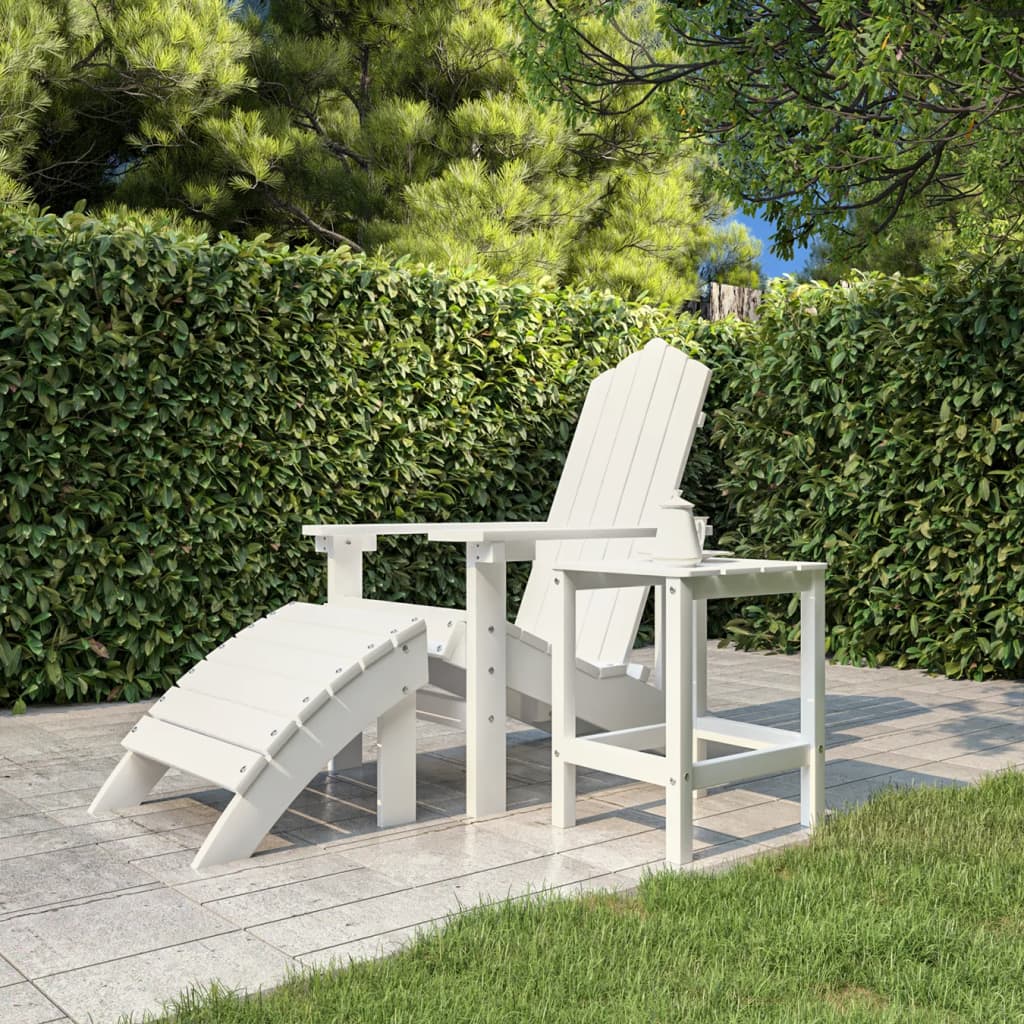Vrtni stol Adirondack bijeli 38 x 38 x 46 cm HDPE