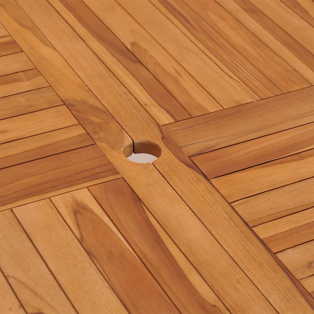 Vrtni blagovaonski stol 110 x 110 x 75 cm od masivne tikovine