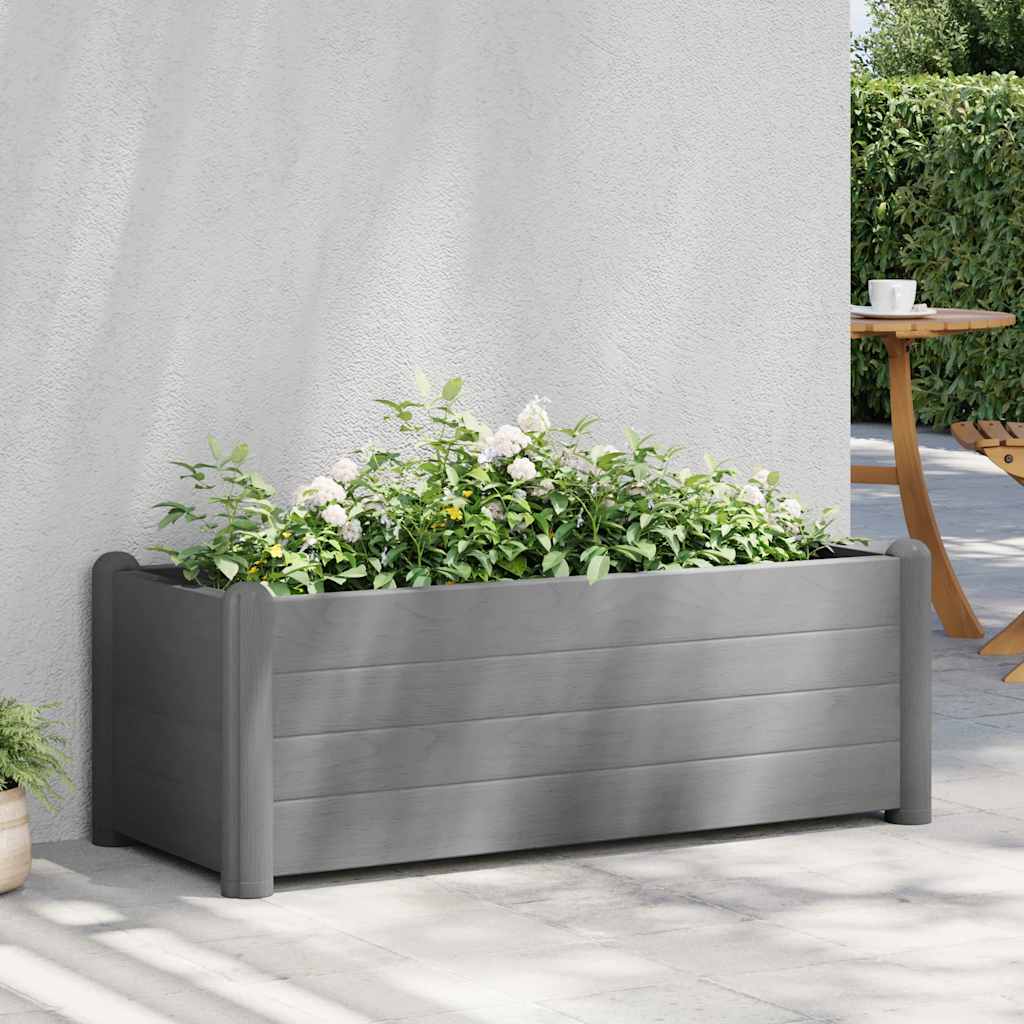 Povišena vrtna gredica PP siva boja kamena 100 x 43 x 35 cm