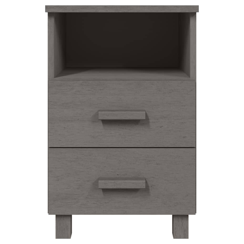 Noćni ormarići HAMAR 2 kom svjetlosivi 40x35x62 cm od borovine