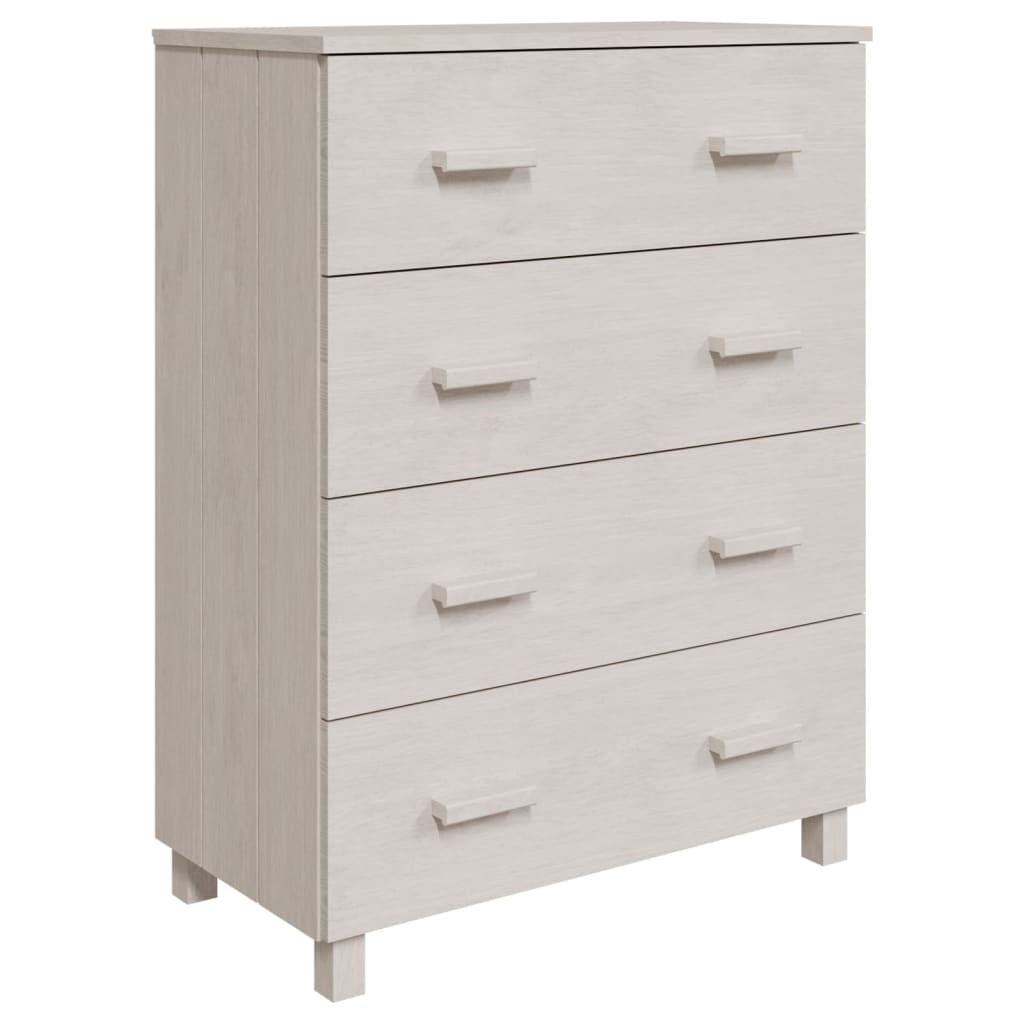 Komoda HAMAR bijela 79 x 40 x 103,5 cm od masivne borovine