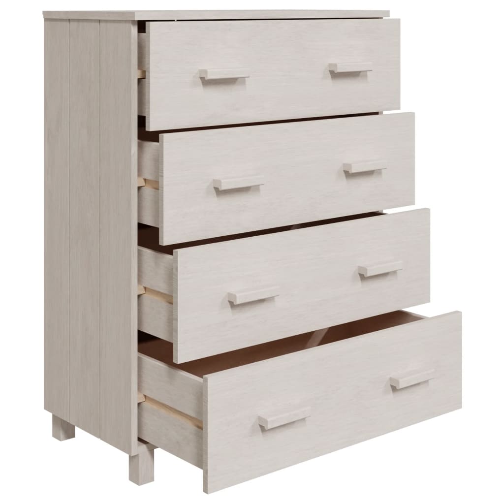 Komoda HAMAR bijela 79 x 40 x 103,5 cm od masivne borovine