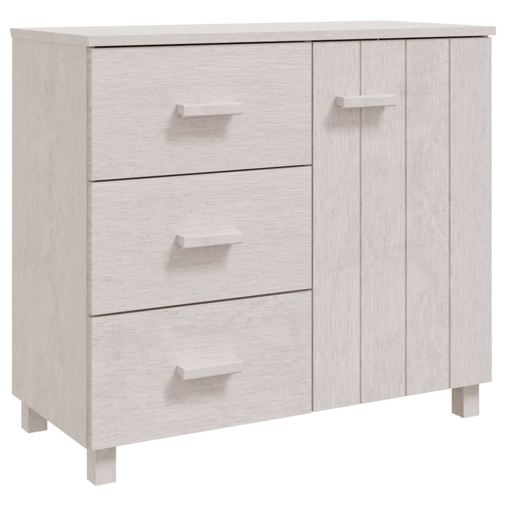 Komoda bijela 90 x 40 x 80 cm od masivne borovine