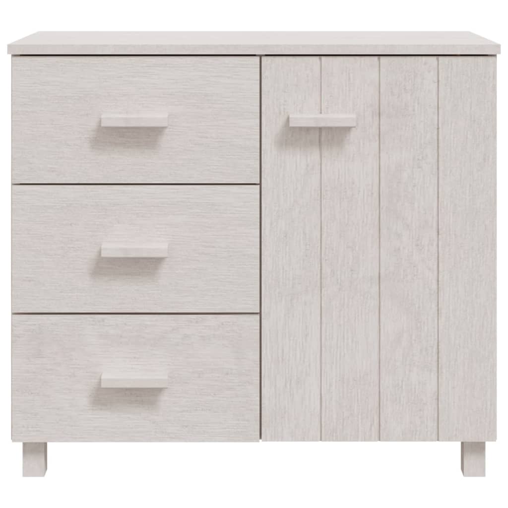 Komoda bijela 90 x 40 x 80 cm od masivne borovine