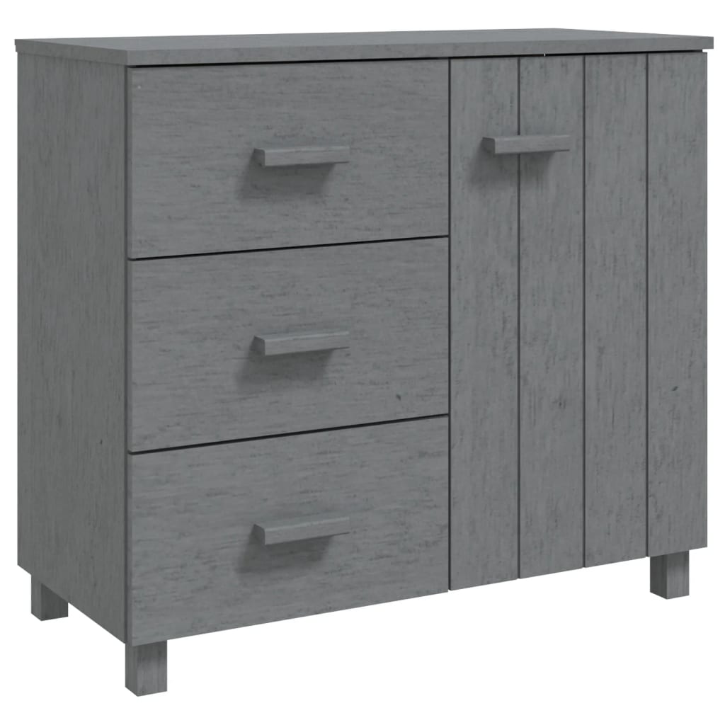 Komoda HAMAR tamnosiva 90 x 40 x 80 cm od masivne borovine