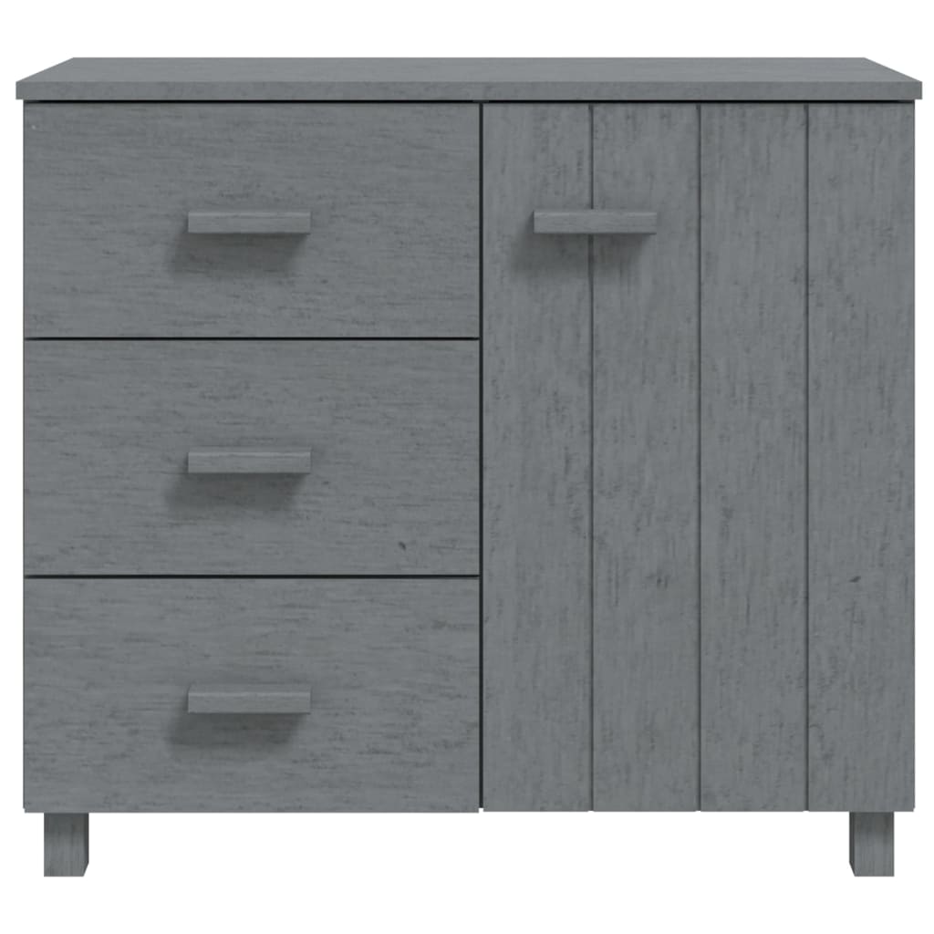 Komoda HAMAR tamnosiva 90 x 40 x 80 cm od masivne borovine