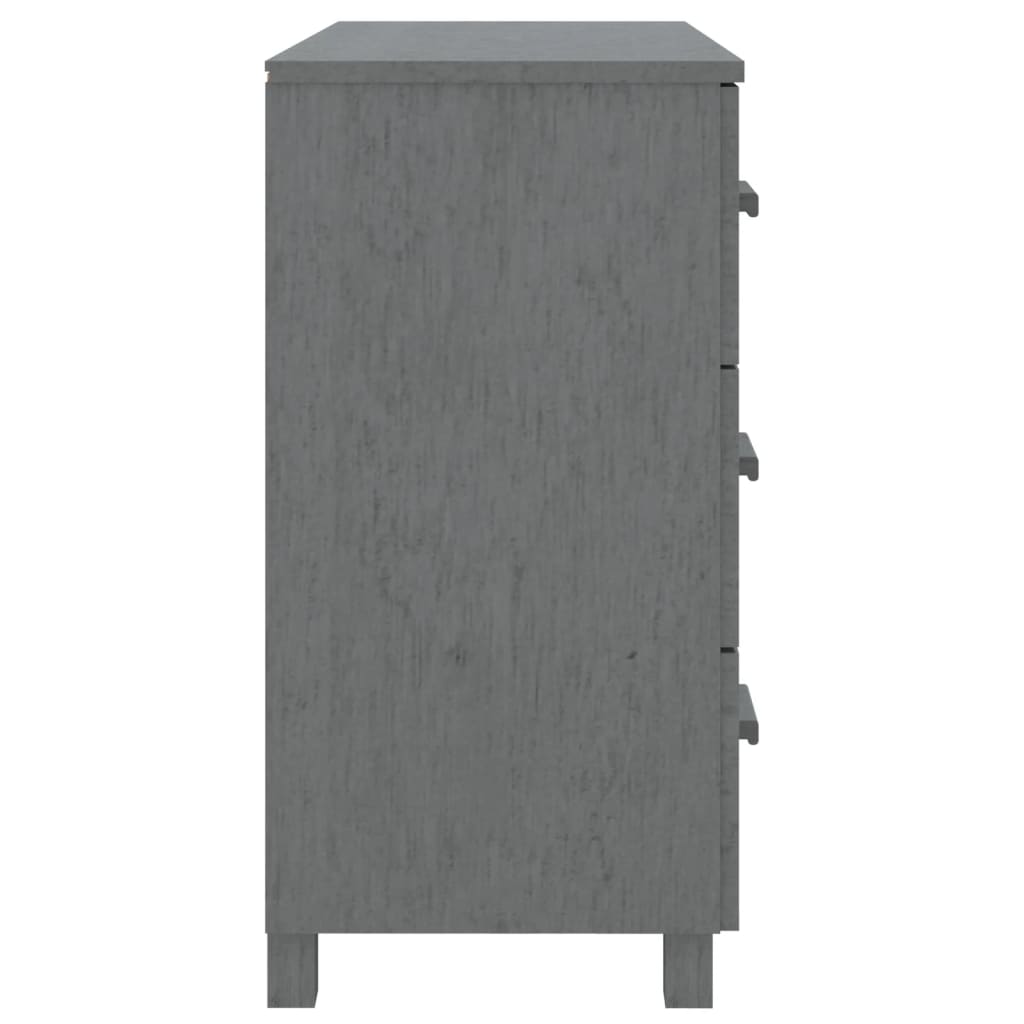 Komoda HAMAR tamnosiva 90 x 40 x 80 cm od masivne borovine