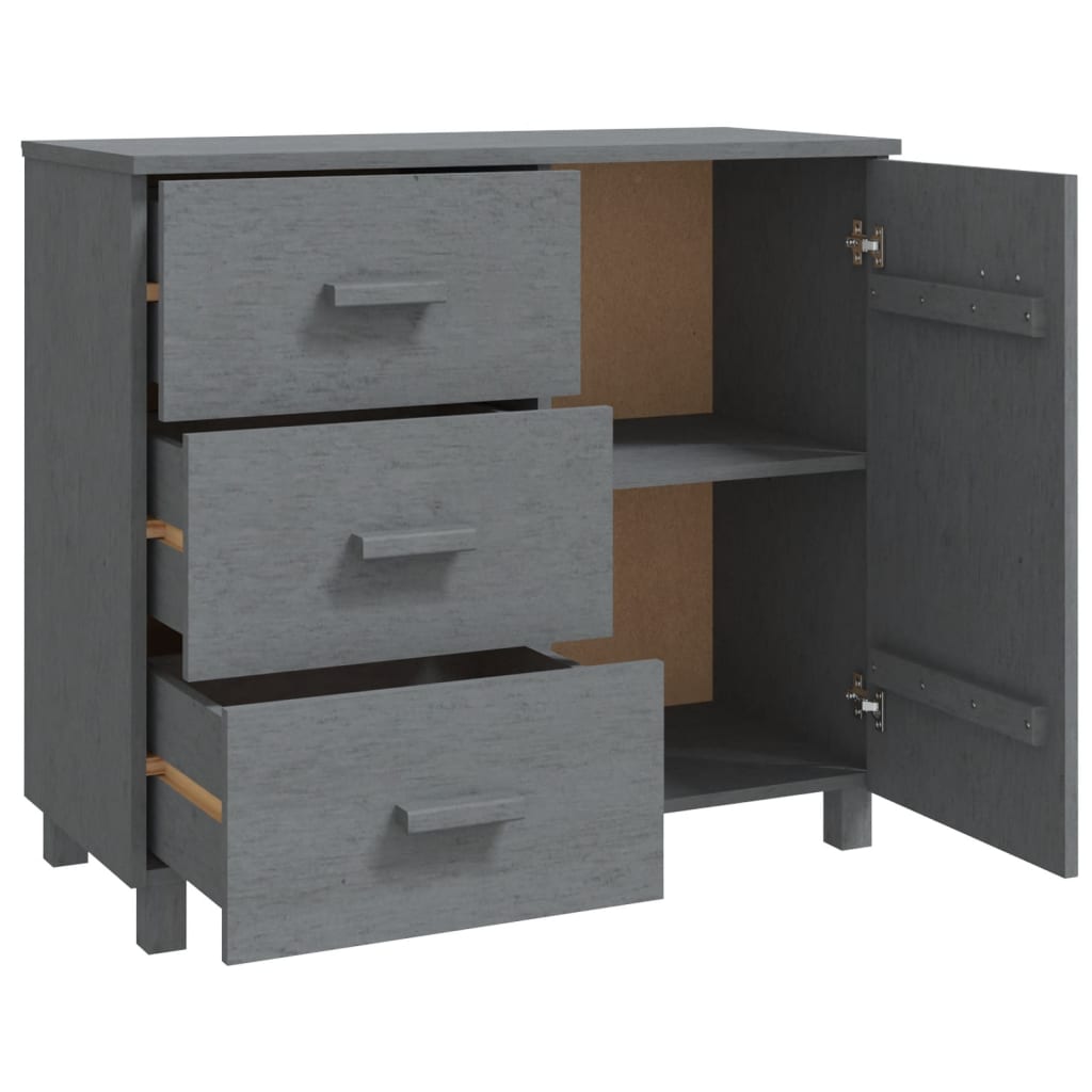 Komoda HAMAR tamnosiva 90 x 40 x 80 cm od masivne borovine