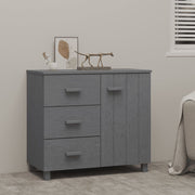 Komoda HAMAR tamnosiva 90 x 40 x 80 cm od masivne borovine