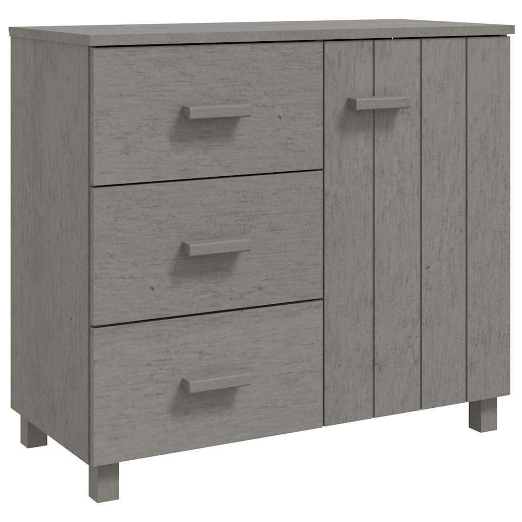 Komoda HAMAR svjetlosiva 90 x 40 x 80 cm od masivne borovine