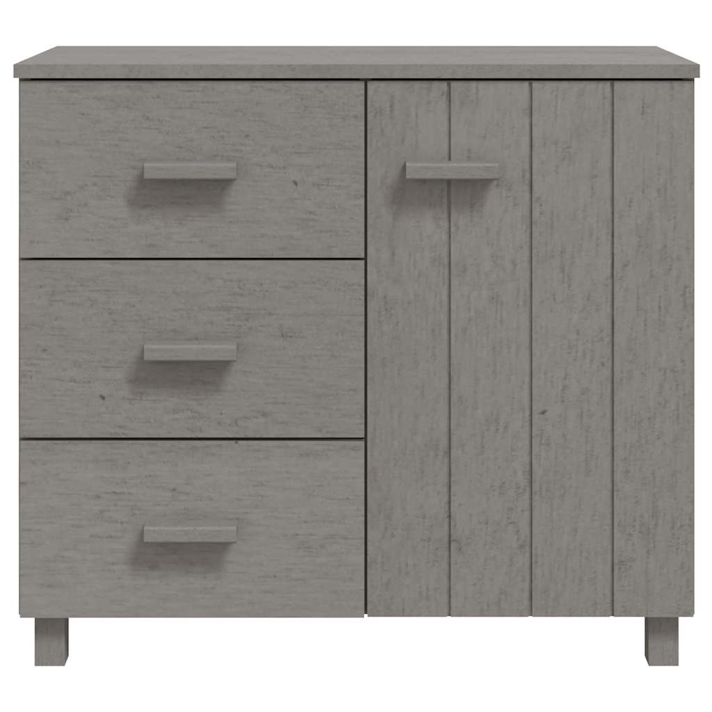 Komoda HAMAR svjetlosiva 90 x 40 x 80 cm od masivne borovine